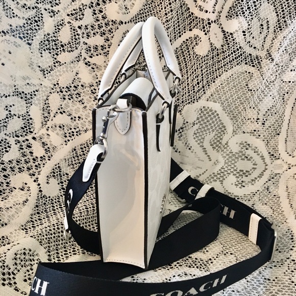 NWT Coach North South Mini Tote In Signature Canvas - Picture 9 of 14